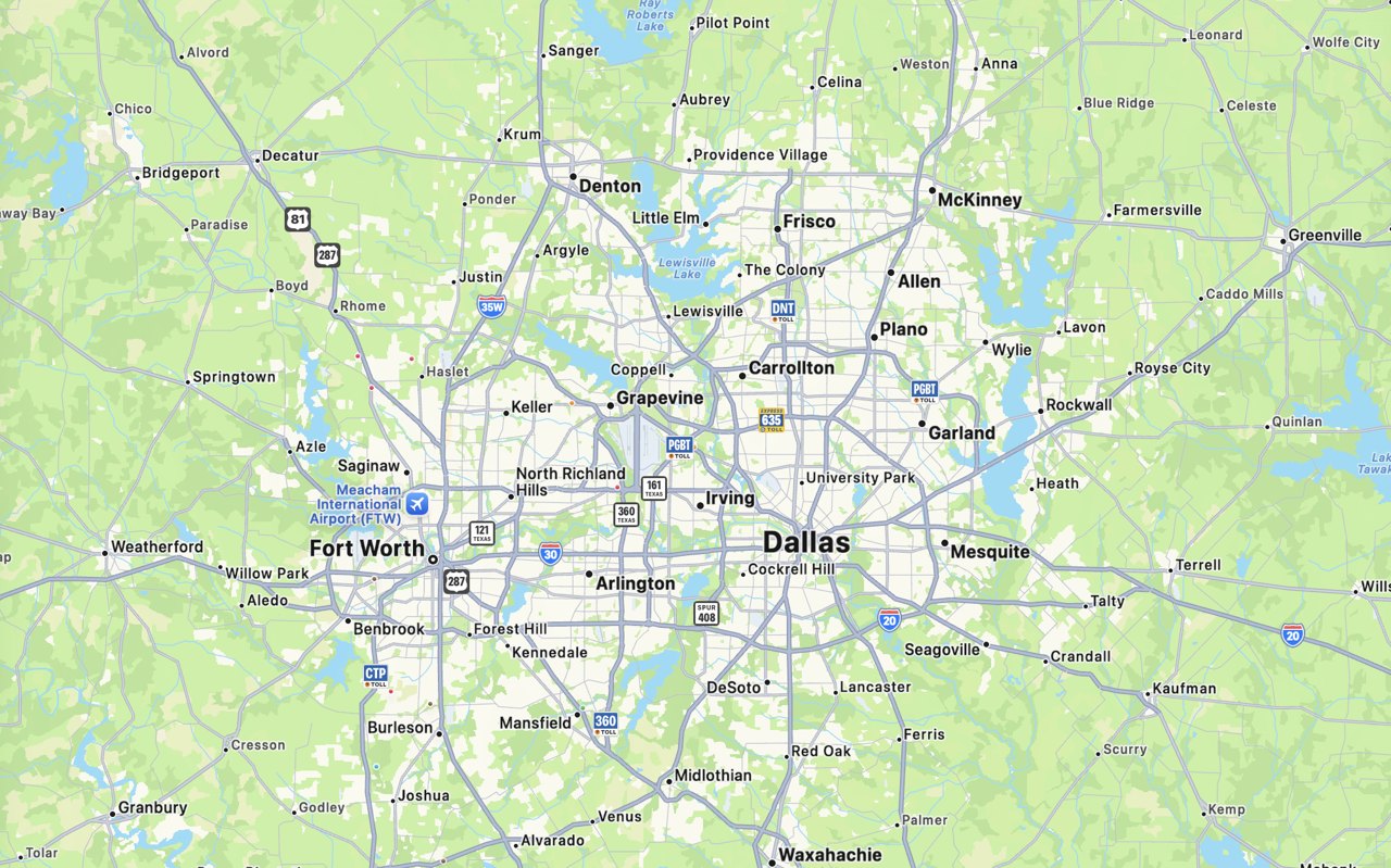 Quickee Moving Co. service area across the DFW Metroplex